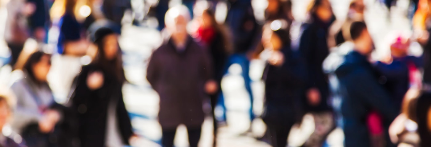 crowd walking San Diego