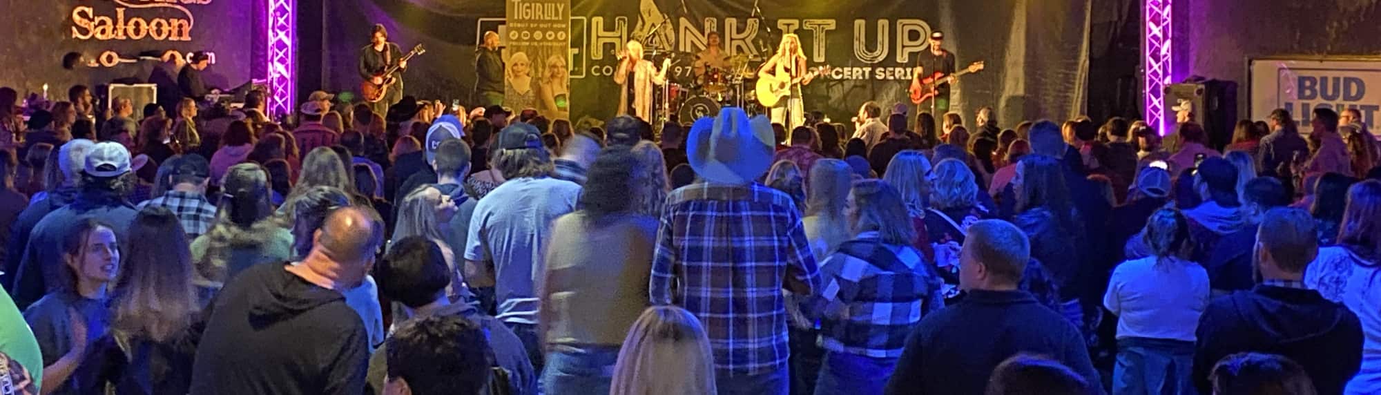 country concert with fans wearing cowboy hats San Diego